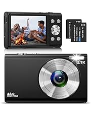Digital Camera, Autofocus Compact Camera HD 2.7K 48MP with 2.8&#34; Large Screen, 16X Digital Zoom, Portable Mini Camera for Photography, Youtube Vlogging Camera for Kids,Adult,Beginners(Black)