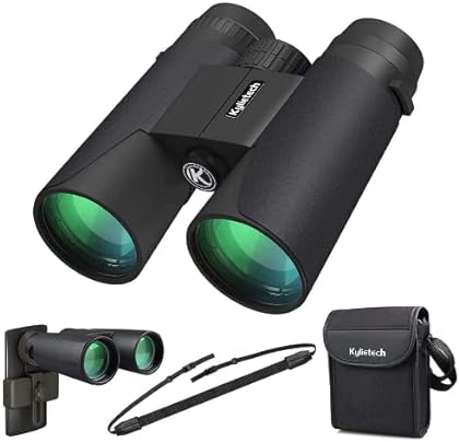High Power Binoculars, Kylietech 12x42 Binocular for Adults with BAK4 Prism, FMC Lens, Fogproof & Waterproof Great for Bir...