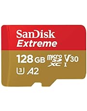 SanDisk 128GB Extreme microSDXC card + SD adapter + RescuePRO Deluxe, up to 190MB/s, with A2 App Performance, UHS-I, Class 10, U3, V30, Black