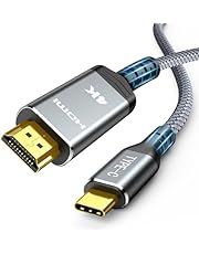 Highwings USB C to HDMI Cable 1.8m,4K@30Hz UHDThunderbolt 3 to HDMI Cable[Anti-Interference][Gold-Plated] Compatible for iPhone 15 Pro, for MacBook Pro/Air, for Surface, for XPS, for Galaxy S10/S9 etc