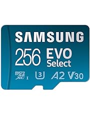 Samsung EVO Select 256GB microSDXC UHS-I U3 130MB/s Full HD &amp; 4K UHD Memory Card inc. SD-Adapter (MB-ME256KA/EU), Blue