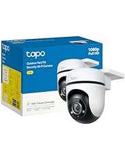 Tapo 1080p Full HD Outdoor Pan/Tilt Security Wi-Fi Camera, 360 Smart Person/Motion Detection, IP65 Weatherproof, Night Vision, Cloud &amp;SD Card Storage, Works with Alexa&amp;Google Home (TC40)