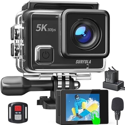 5K Action Camera 24MP, Waterproof 40M Underwater Camera for Snorkeling, EIS Stabilization WiFi Helmet Camera for Vlogging,...